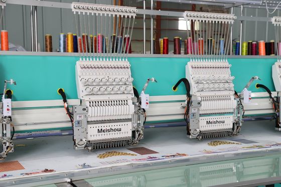 Μεγάλη ταχύτητα 1200RPM Μονή μηχανή κεντήματος Sequin 10 κεφαλή με πλαίσιο αλουμινίου